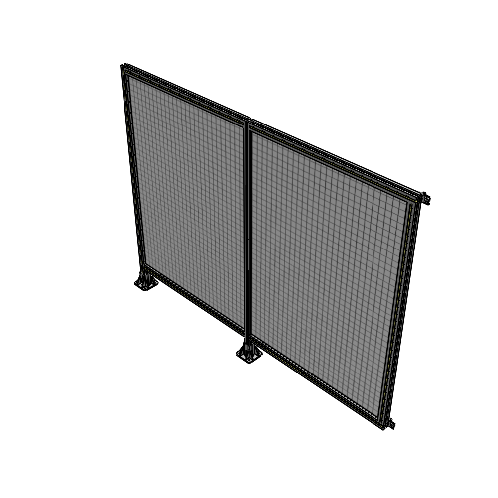 B5-1700-2200-0150-HYMFK DOUBLE PANEL-LEGS ON LEFT AND CENTER WITH HINGES 1700MM X 2200MM  1" MESH, AS A KIT