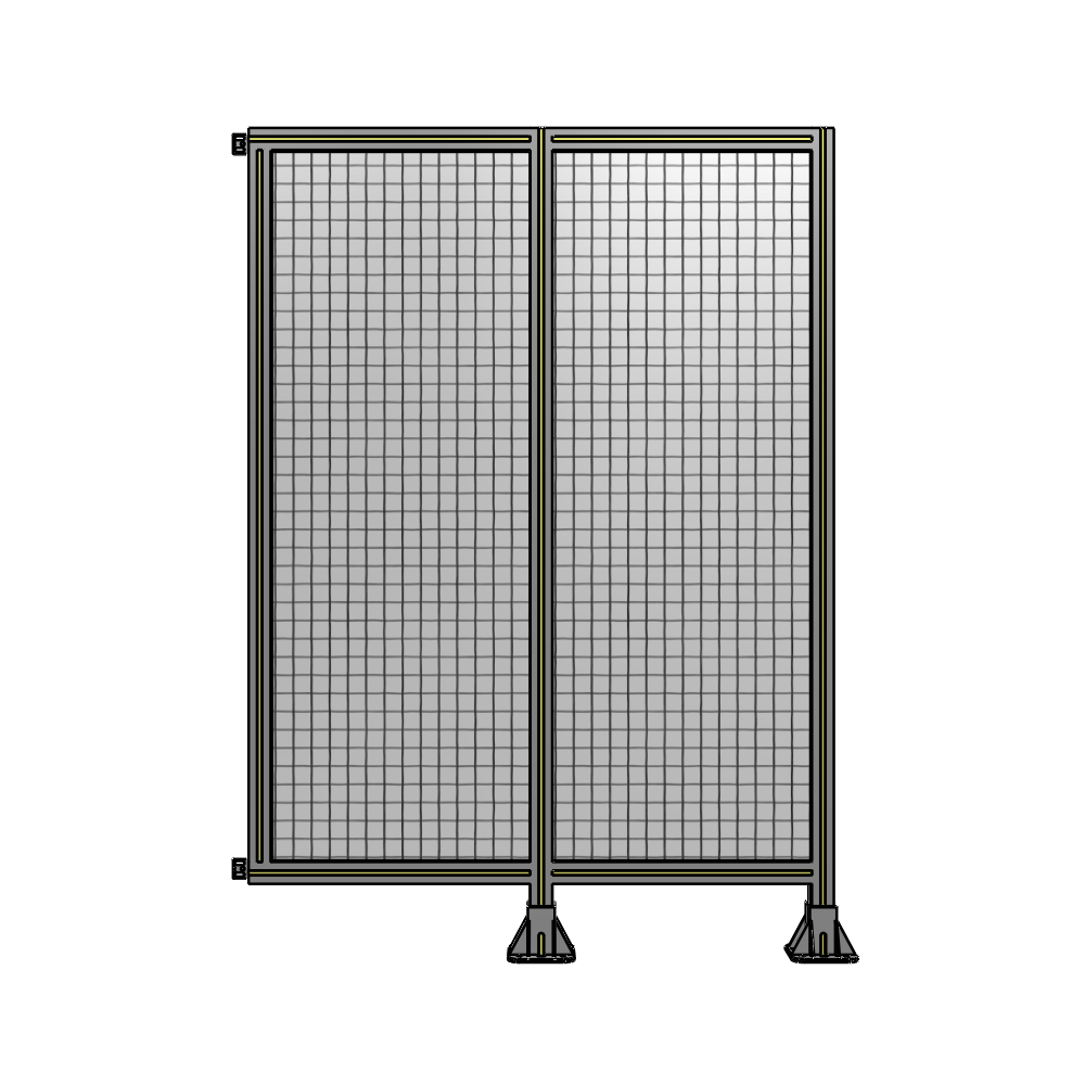 B6-1700-1200-0150-HYMFK DOUBLE PANEL-LEGS ON RIGHT AND CENTER WITH HINGES 1700MM X 1200MM  1" MESH, AS A KIT