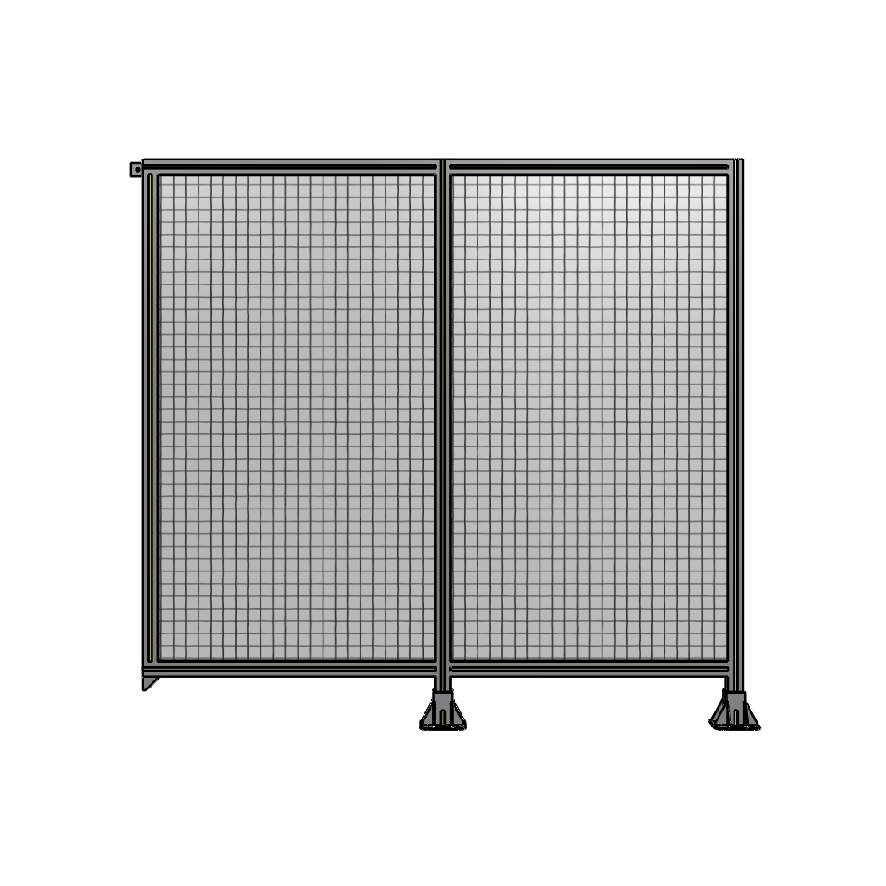 B6-1700-1800-0150-TYMFA DOUBLE PANEL-LEGS ON RIGHT AND CENTER, TIE PLATE ON LEFT 1700MM X 1800MM  1" MESH, FULLY ASSEMBLED