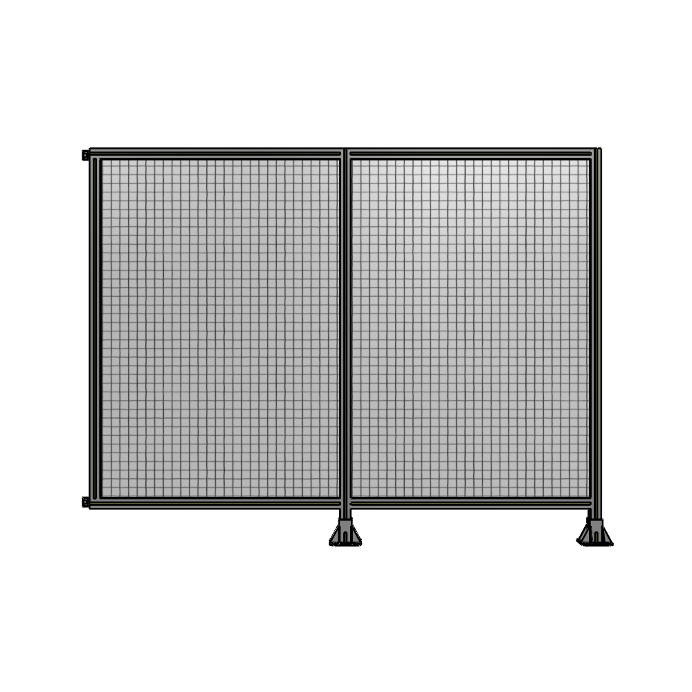 B6-1700-2200-0150-HYMFK DOUBLE PANEL-LEGS ON RIGHT AND CENTER WITH HINGES 1700MM X 2200MM  1" MESH, AS A KIT