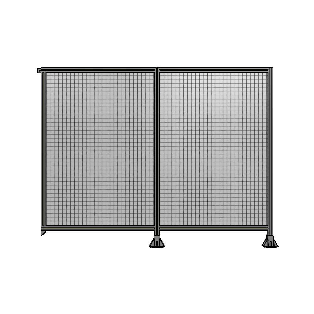 B6-1700-2200-0150-TYMFA DOUBLE PANEL-LEGS ON RIGHT AND CENTER, TIE PLATE ON LEFT 1700MM X 2200MM  1" MESH, FULLY ASSEMBLED