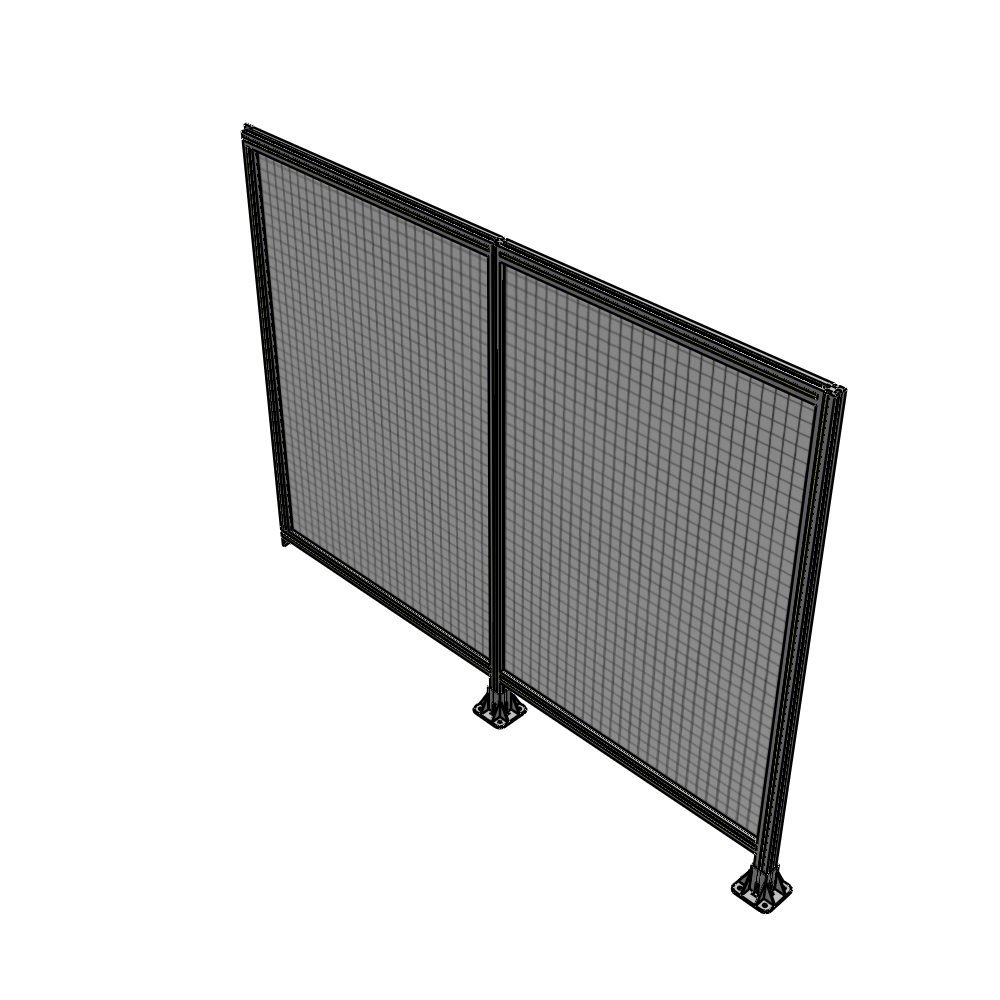 B6-1700-2200-0150-TYMFK DOUBLE PANEL-LEGS ON RIGHT AND CENTER, TIE PLATE ON LEFT 1700MM X 2200MM  1" MESH, AS A KIT