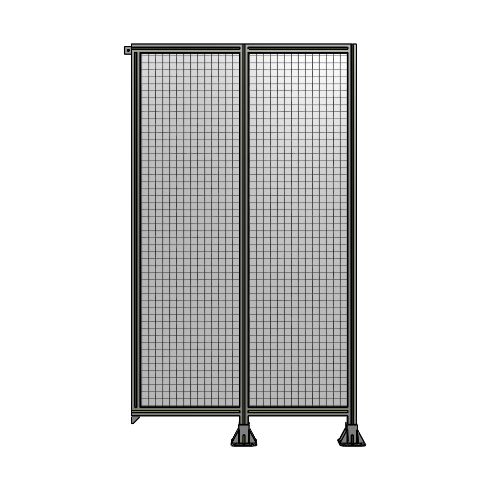 B6-2135-1200-0150-TYMFK DOUBLE PANEL-LEGS ON RIGHT AND CENTER, TIE PLATE ON LEFT 2135MM X 1200MM  1" MESH, AS A KIT