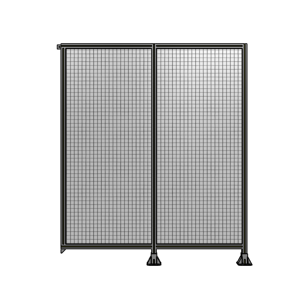 B6-2135-1800-0150-TYMFA DOUBLE PANEL-LEGS ON RIGHT AND CENTER, TIE PLATE ON LEFT 2135MM X 1800MM  1" MESH, FULLY ASSEMBLED