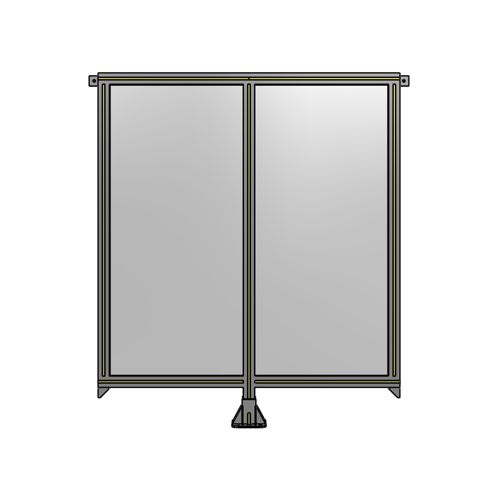 B7-1400-1200-0150-TYPFA DOUBLE PANEL-LEG IN CENTER AND TIE PLATE CONNECTORS 1400MM X 1200MM  1/4" POLYCARBONATE, AS KIT