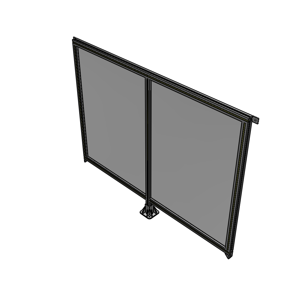 B7-1400-1800-0150-TYPFK DOUBLE PANEL-LEG IN CENTER AND TIE PLATE CONNECTORS 1400MM X 1800MM  1/4" POLYCARBONATE, AS KIT