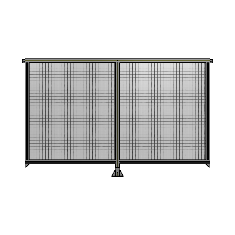 B7-1400-2200-0150-TYMFA DOUBLE PANEL-LEG IN CENTER AND TIE PLATE CONNECTORS 1400MM X 2200MM  1" MESH, FULLY ASSEMBLED