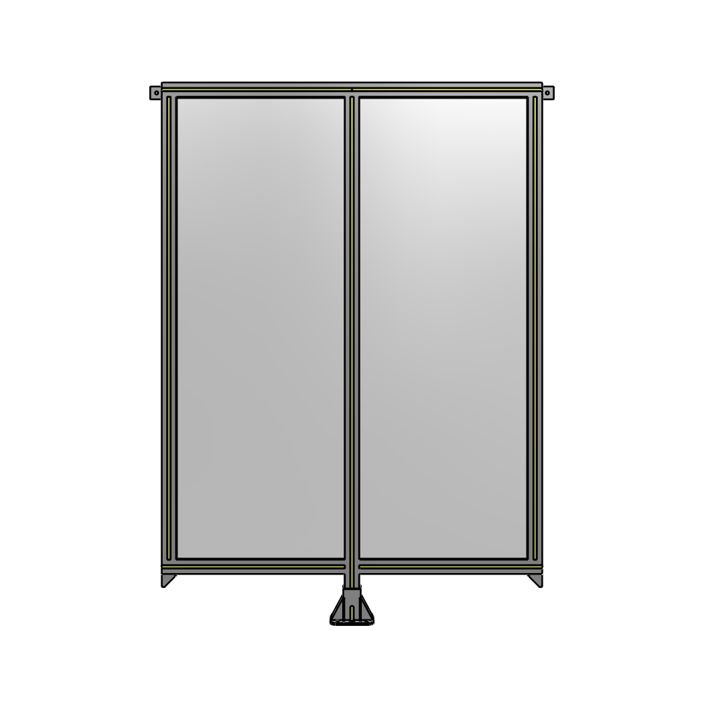 B7-1700-1200-0150-TYPFA DOUBLE PANEL-LEG IN CENTER AND TIE PLATE CONNECTORS 1700MM X 1200MM  1/4" POLYCARB, ASSEMBLED