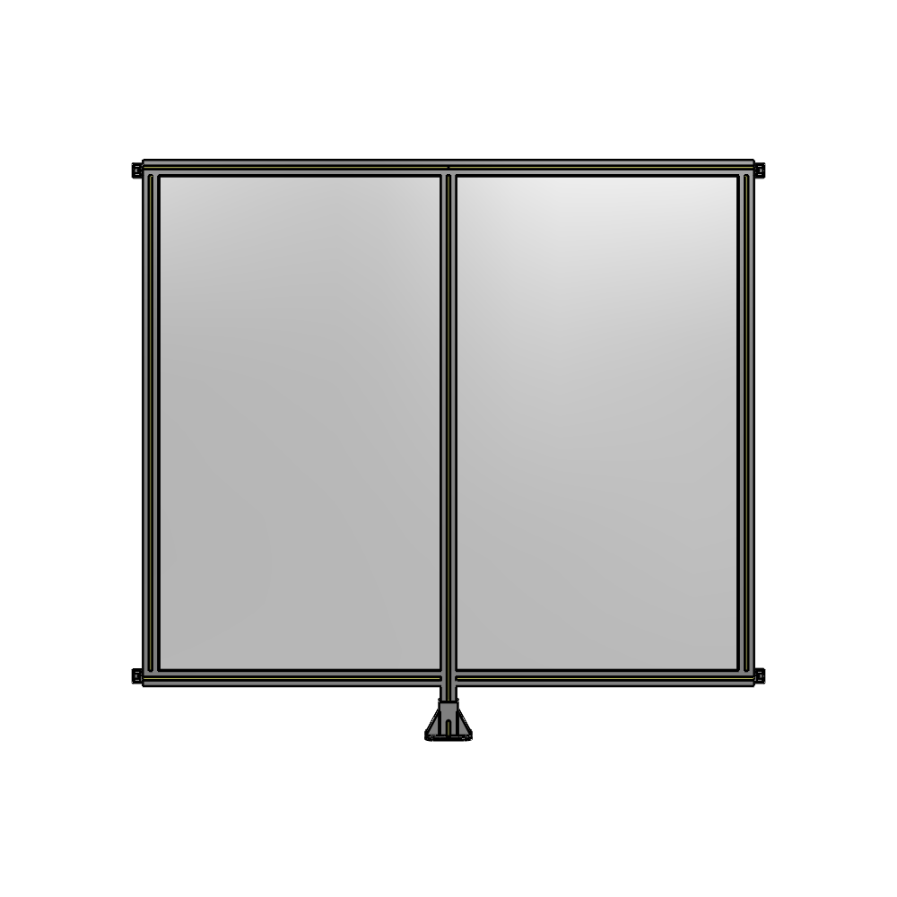 B7-1700-1800-0150-HYPFK DOUBLE PANEL-LEG IN CENTER AND HINGE CONNECTORS 1700MM X 1800MM  1/4" POLYCARBONATE, AS A KIT