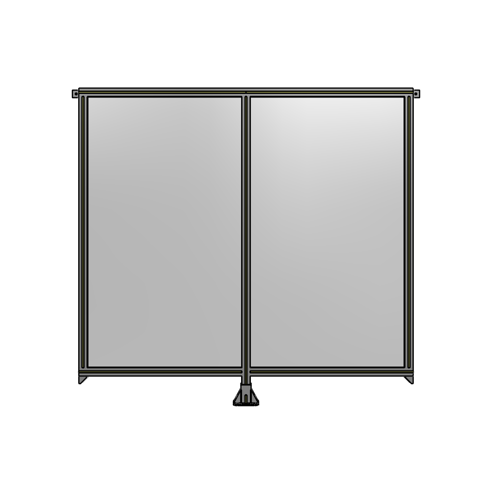 B7-1700-1800-0150-TYPFK DOUBLE PANEL-LEG IN CENTER AND TIE PLATE CONNECTORS 1700MM X 1800MM  1/4" POLYCARBONATE, AS KIT