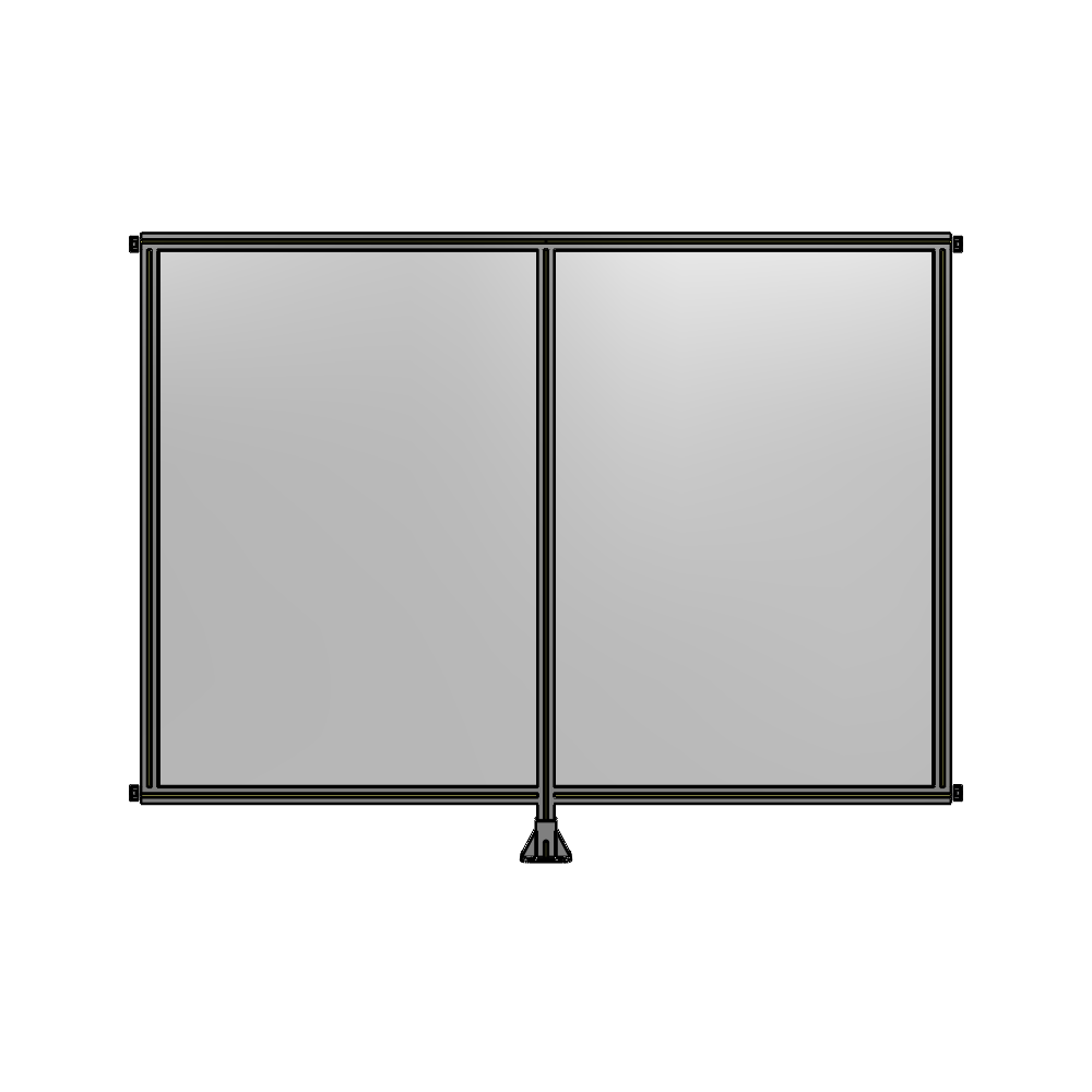 B7-1700-2200-0150-HYPFK DOUBLE PANEL-LEG IN CENTER AND HINGE CONNECTORS 1700MM X 2200MM  1/4" POLYCARBONATE, AS A KIT