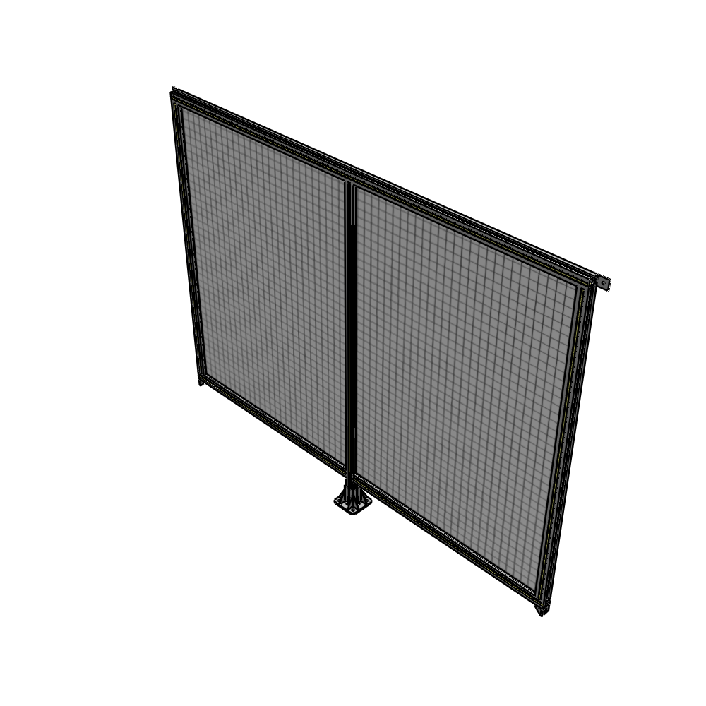 B7-1700-2200-0150-TYMFA DOUBLE PANEL-LEG IN CENTER AND TIE PLATE CONNECTORS 1700MM X 2200MM  1" MESH, FULLY ASSEMBLED
