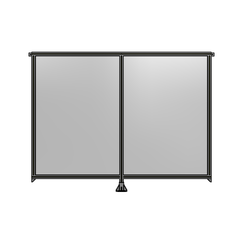 B7-1700-2200-0150-TYPFK DOUBLE PANEL-LEG IN CENTER AND TIE PLATE CONNECTORS 1700MM X 2200MM  1/4" POLYCARBONATE, AS KIT