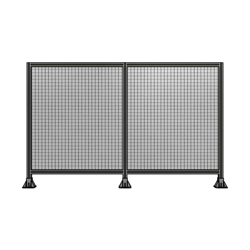 B8-1400-2200-0150-ZYMFA DOUBLE PANEL-3 LEGS  1400MM X 1800MM  1" MESH, FULLY ASSEMBLED
