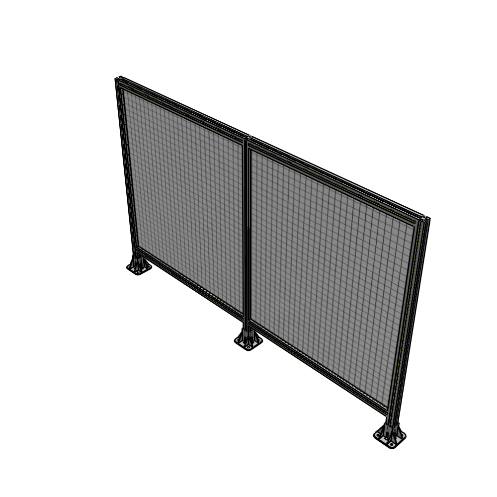 B8-1400-2200-0150-ZYMFA DOUBLE PANEL-3 LEGS  1400MM X 1800MM  1" MESH, FULLY ASSEMBLED