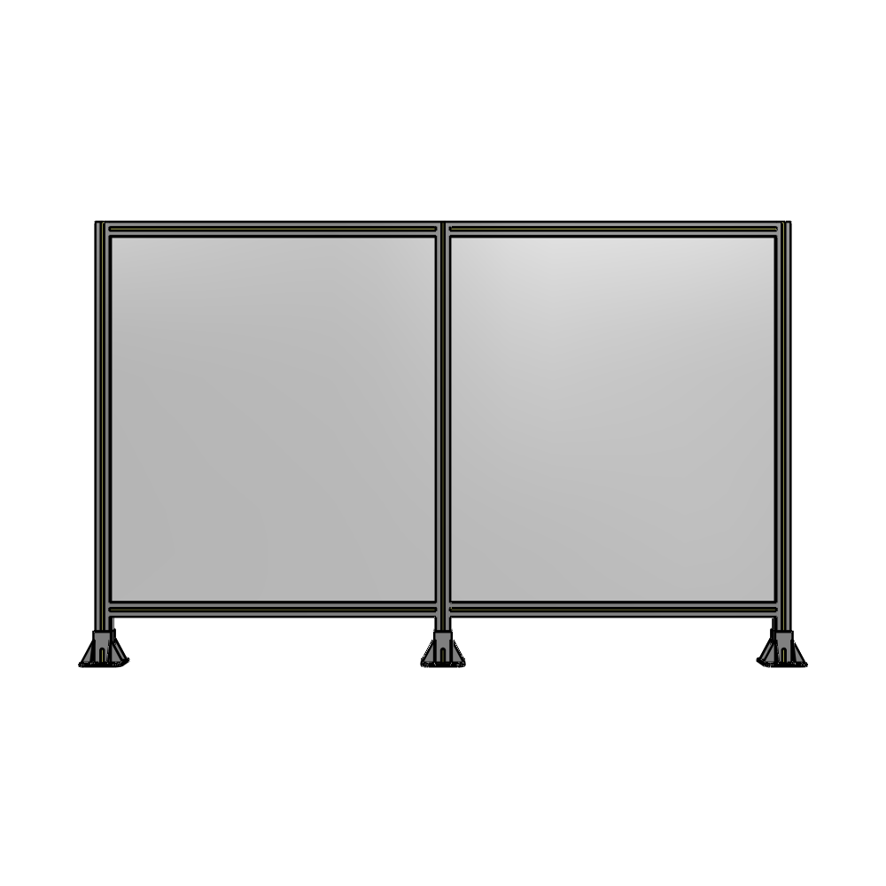 B8-1400-2200-0150-ZYPFK DOUBLE PANEL-3 LEGS 1400MM X 1800MM  1/4" POLYCARBONATE, AS A KIT