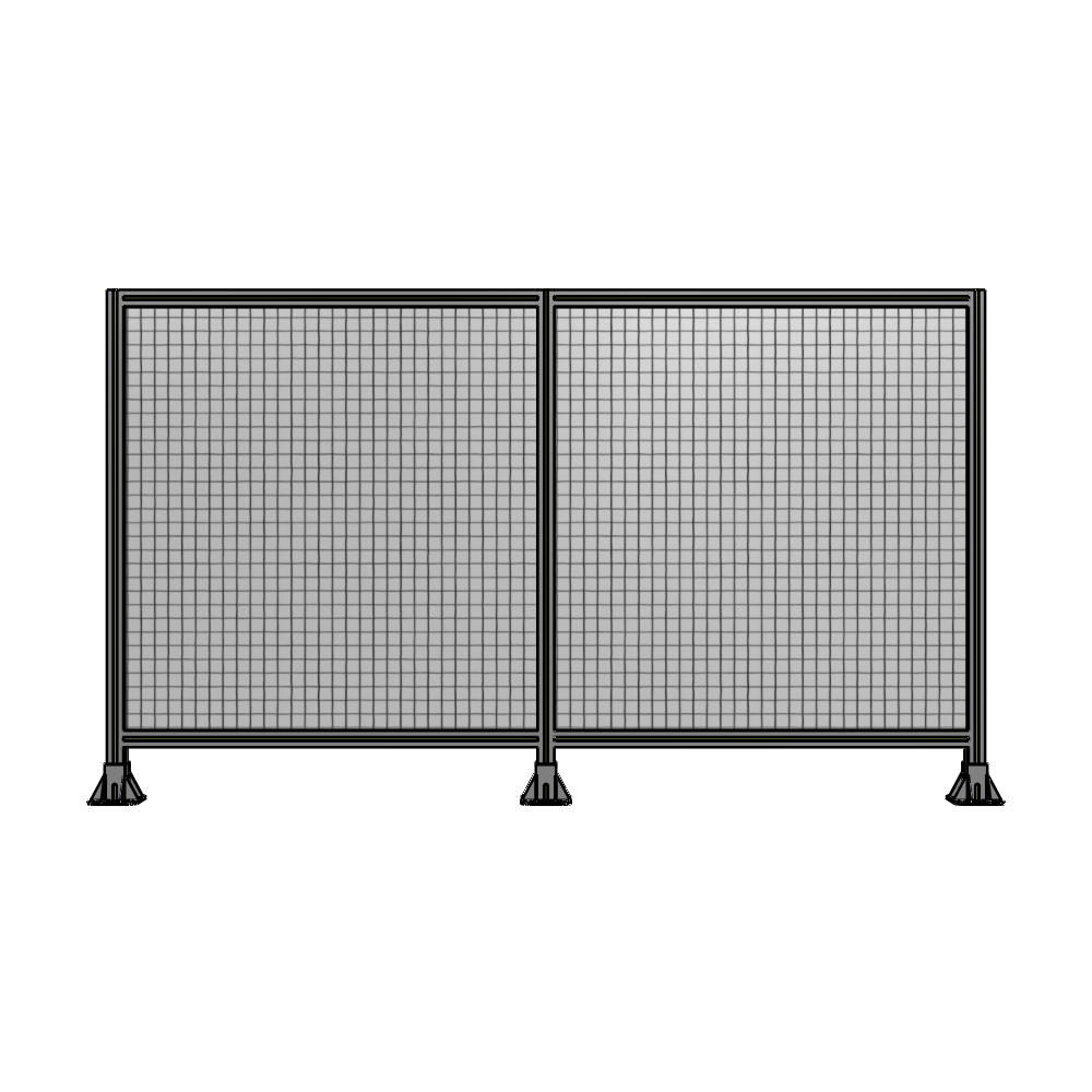 B8-1400-2400-0150-ZYMFA DOUBLE PANEL-3 LEGS  1400MM X 1800MM  1" MESH, FULLY ASSEMBLED