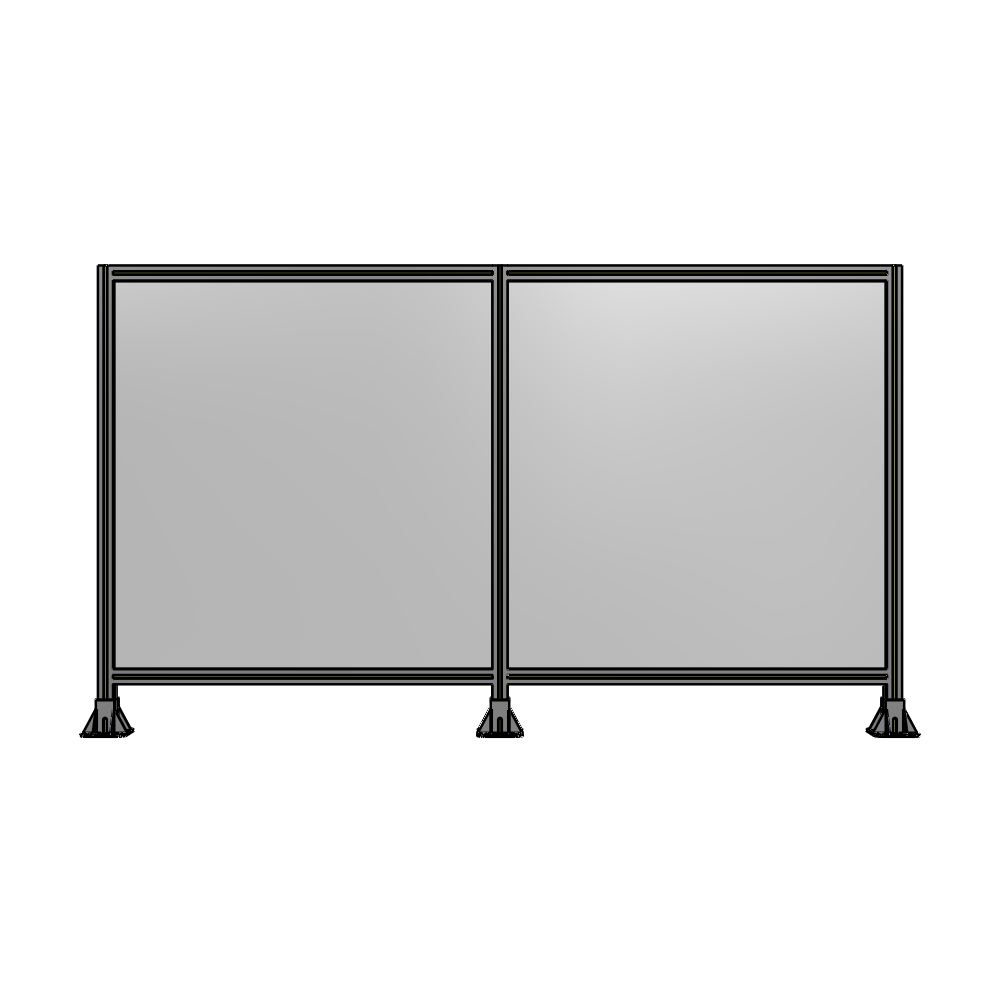 B8-1400-2400-0150-ZYPFK DOUBLE PANEL-3 LEGS 1400MM X 1800MM  1/4" POLYCARBONATE, AS A KIT