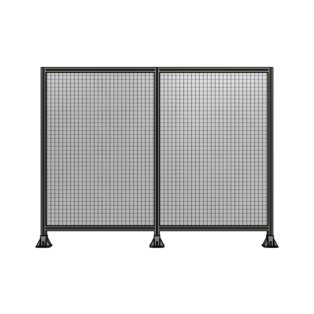 B8-1700-2200-0150-ZYMFA DOUBLE PANEL-3 LEGS  1700MM X 2200MM  1" MESH, FULLY ASSEMBLED