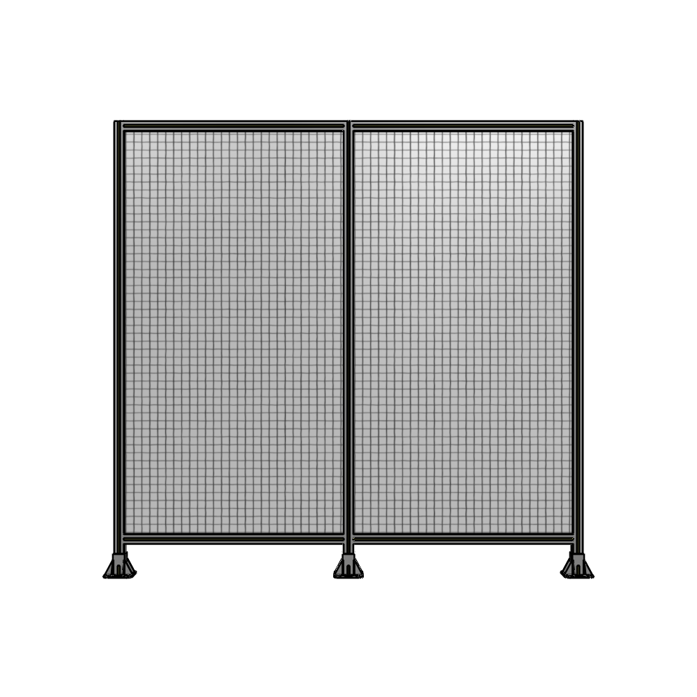 B8-2135-2200-0150-ZYMFA DOUBLE PANEL-3 LEGS  2135MM X 2200MM  1" MESH, FULLY ASSEMBLED