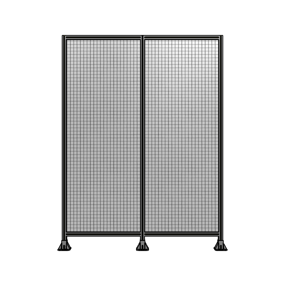 B8-2400-1800-0150-ZYMFA DOUBLE PANEL-3 LEGS  2400MM X 2400MM  1" MESH, FULLY ASSEMBLED