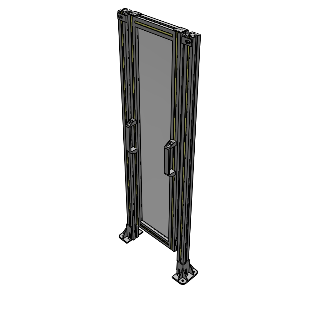 E3-1400-0450-0150-GYPTA SINGLE REMOVABLE PANEL WITH LEGS 1400MM X 450MM 1/4" POLYCARBONATE, FULLY ASSEMBLED