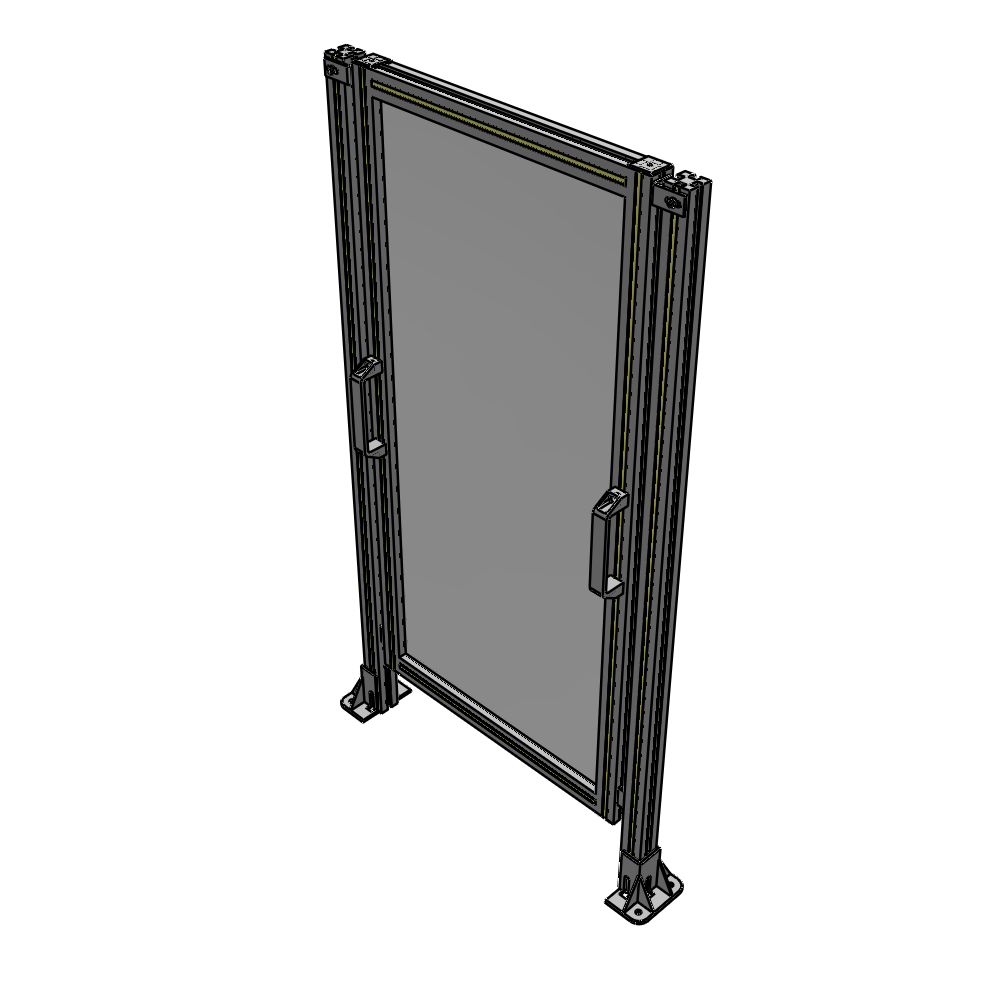 E3-1400-0750-0150-GYPTA SINGLE REMOVABLE PANEL WITH LEGS 1400MM X 750MM 1/4" POLYCARBONATE, FULLY ASSEMBLED