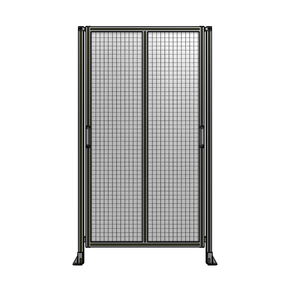 E4-2135-1200-0150-GYMTA DOUBLE REMOVABLE PANEL WITH LEGS  2135MM X 1200MM 1" MESH, FULLY ASSEMBLED