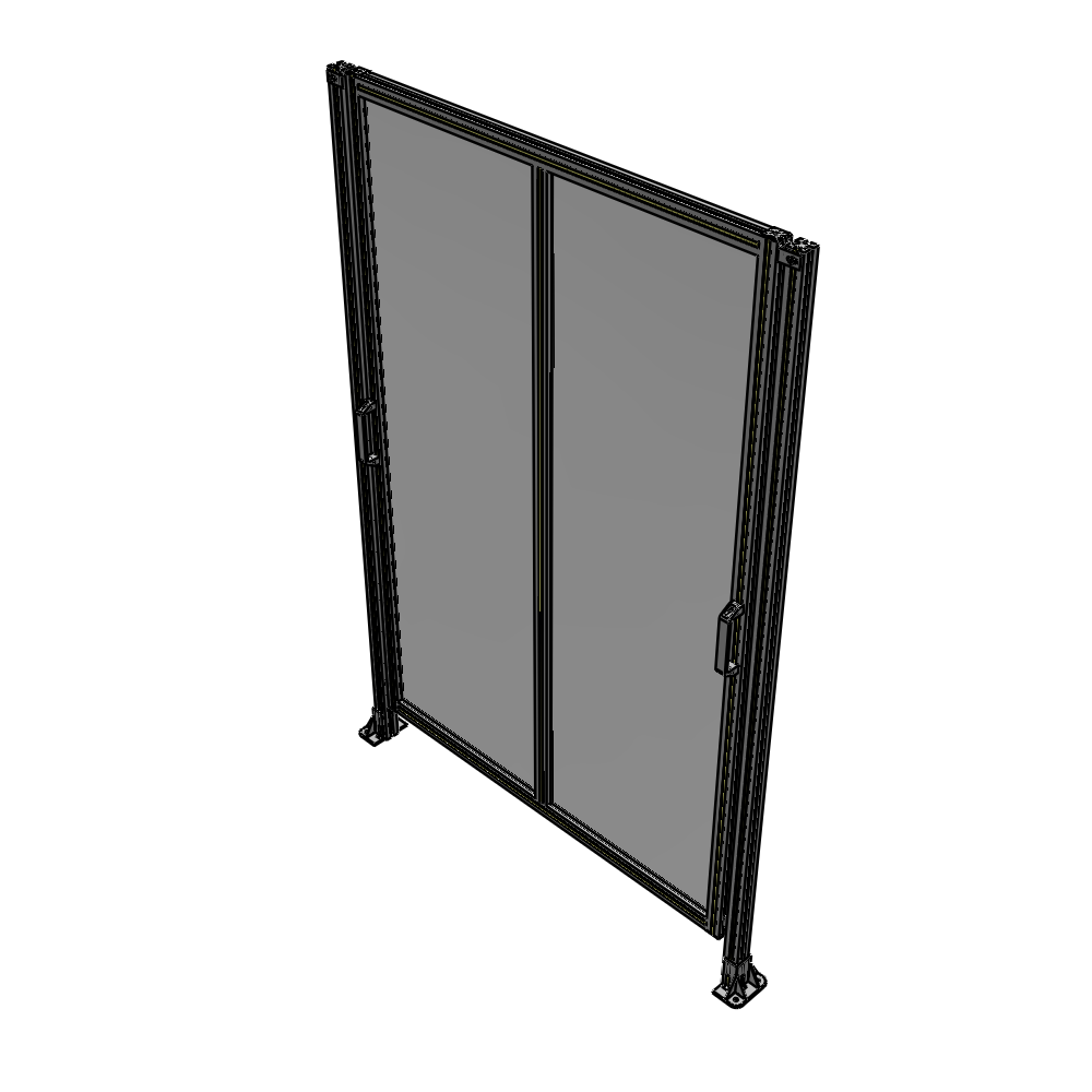 E4-2135-1450-0150-GYPTA DOUBLE REMOVABLE PANEL WITH LEGS  2135MM X 1450MM 1/4" POLYCARBONATE, FULLY ASSEMBLED