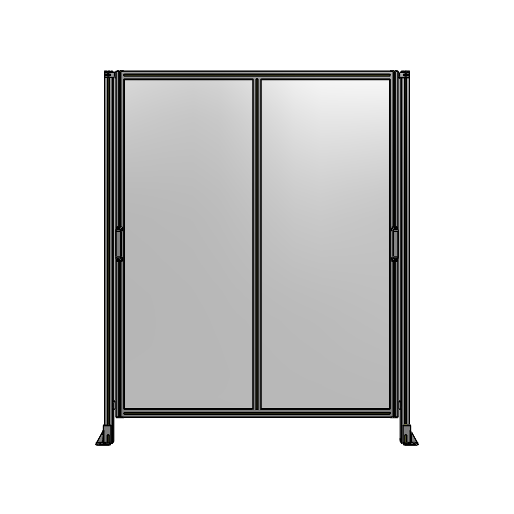 E4-2135-1750-0150-GYPTA DOUBLE REMOVABLE PANEL WITH LEGS  2135MM X 1750MM 1/4" POLYCARBONATE, FULLY ASSEMBLED