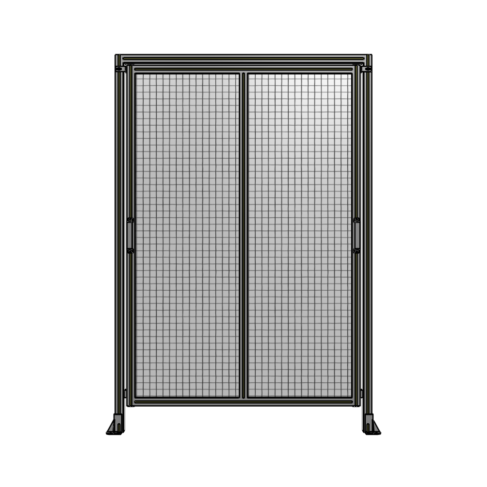 E6-2135-1450-0150-GYMTK DOUBLE REMOVABLE PANEL WITH LEGS AND A HEADER  2135MM X 1450MM 1" MESH, AS A KIT