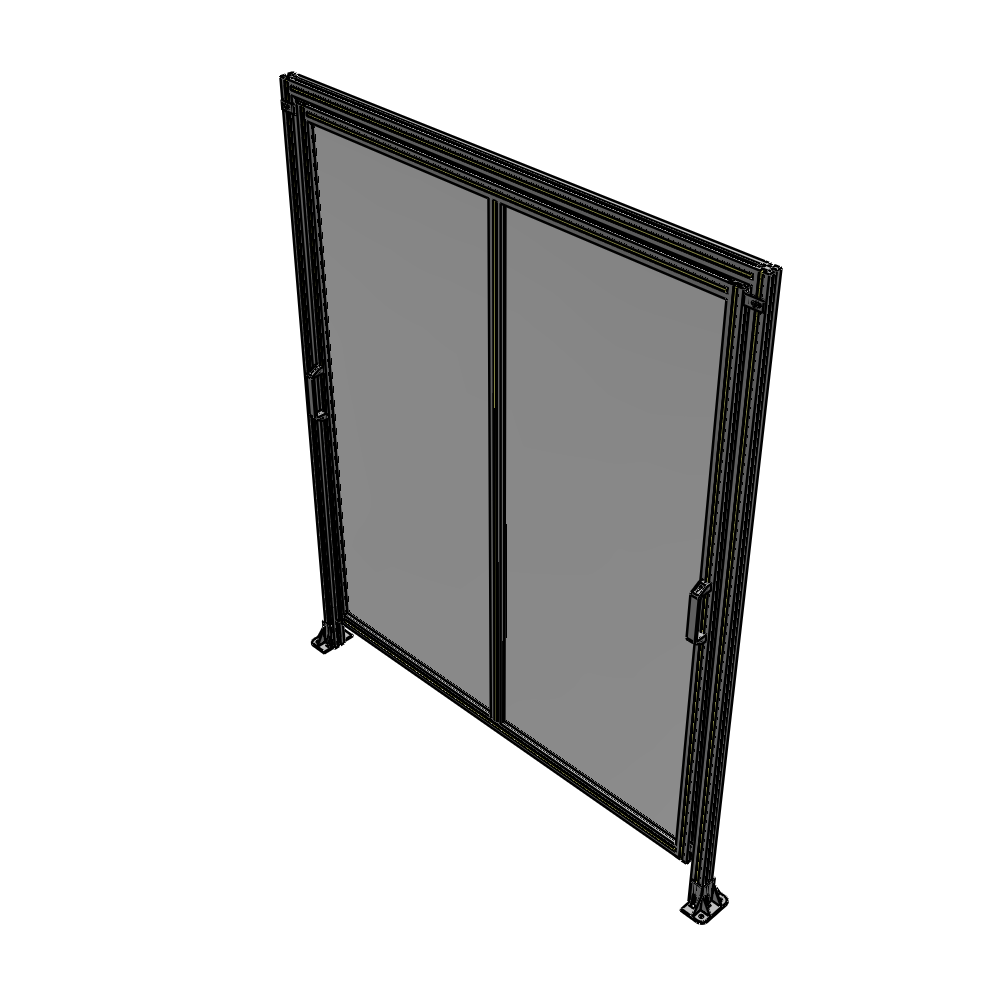 E6-2135-1750-0150-GYPTA DOUBLE REMOVABLE PANEL WITH LEGS AND A HEADER  2135MM X 1750MM 1/4" POLYCARBONATE, FULLY ASSEMBLED