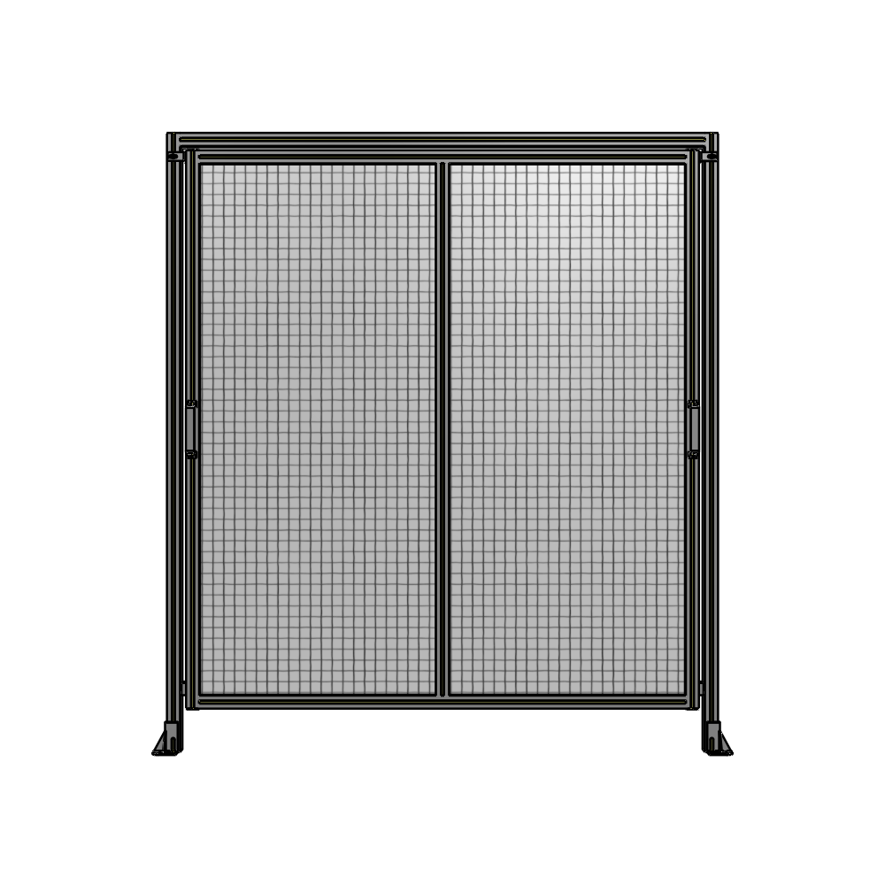 E6-2135-1900-0150-GYMTA DOUBLE REMOVABLE PANEL WITH LEGS AND A HEADER  2135MM X 1900MM 1" MESH, FULLY ASSEMBLED