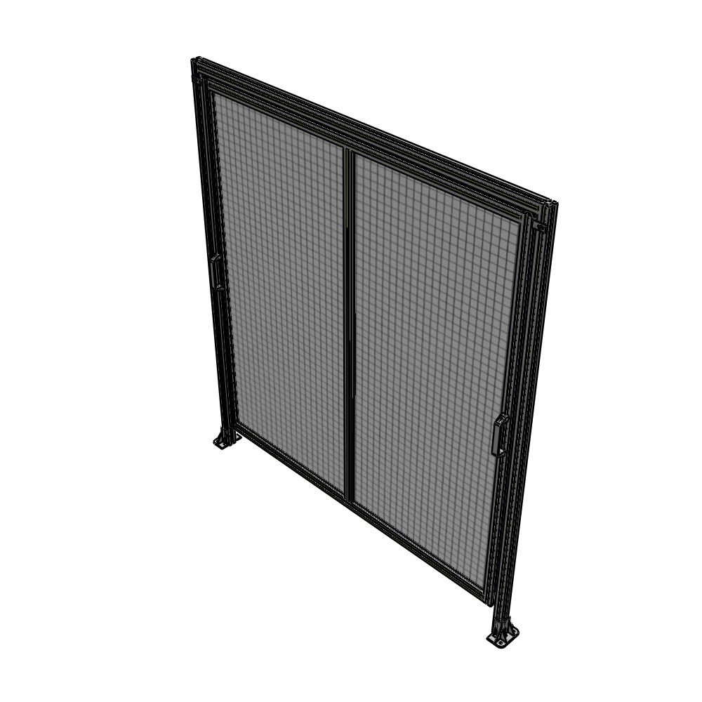 E6-2135-1900-0150-GYMTA DOUBLE REMOVABLE PANEL WITH LEGS AND A HEADER  2135MM X 1900MM 1" MESH, FULLY ASSEMBLED