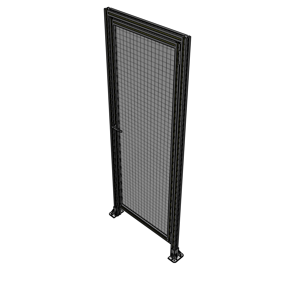 G2-2135-0820-0150-EYMTA DOOR WITH HEADER, HANDLE WITH INTERNAL EGRESS ON LEFT 2135MM X 820MM 1" MESH, FULLY ASSEMBLED