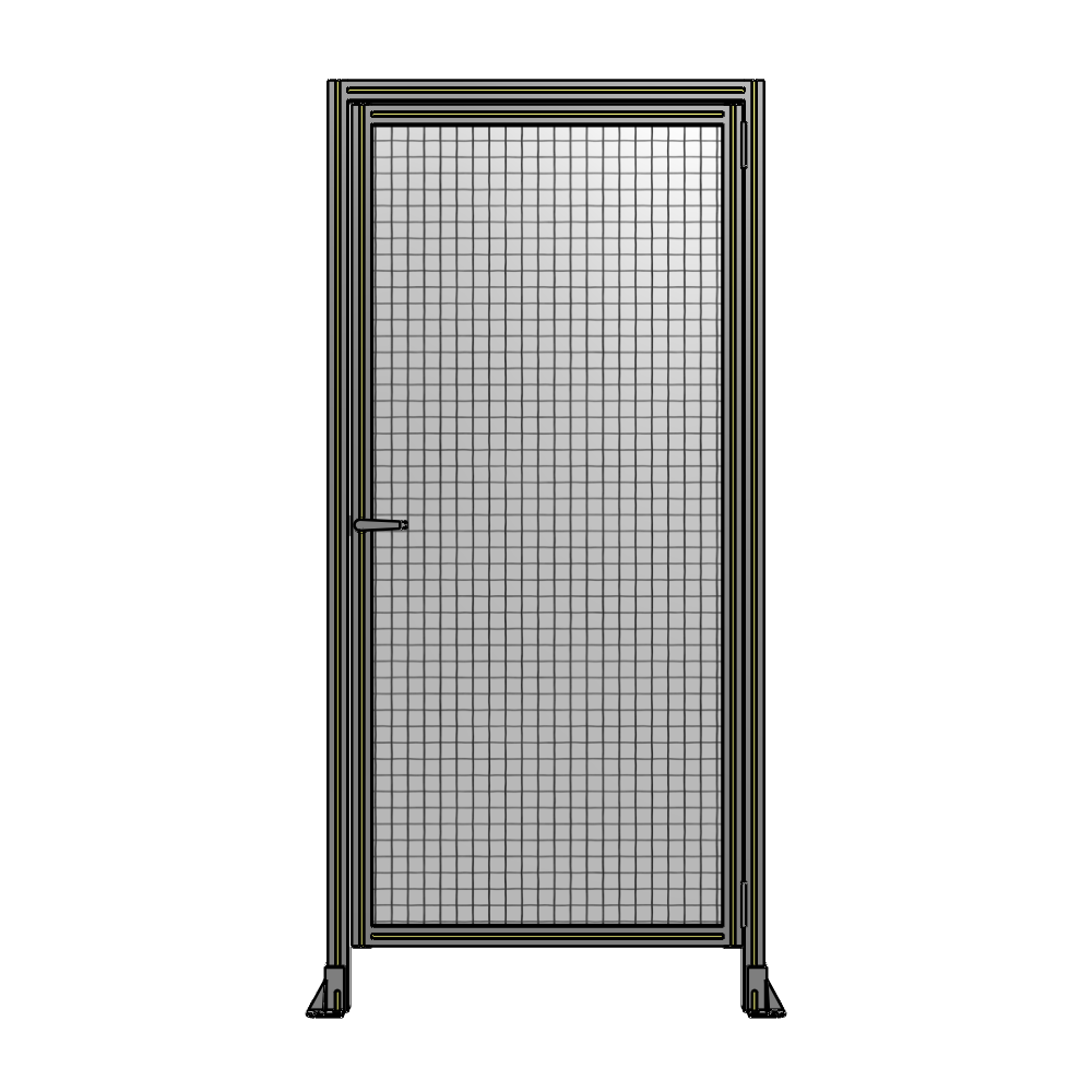 G2-2135-1000-0150-EYMTA DOOR WITH HEADER, HANDLE WITH INTERNAL EGRESS ON LEFT 2135MM X 1000MM 1" MESH, FULLY ASSEMBLED