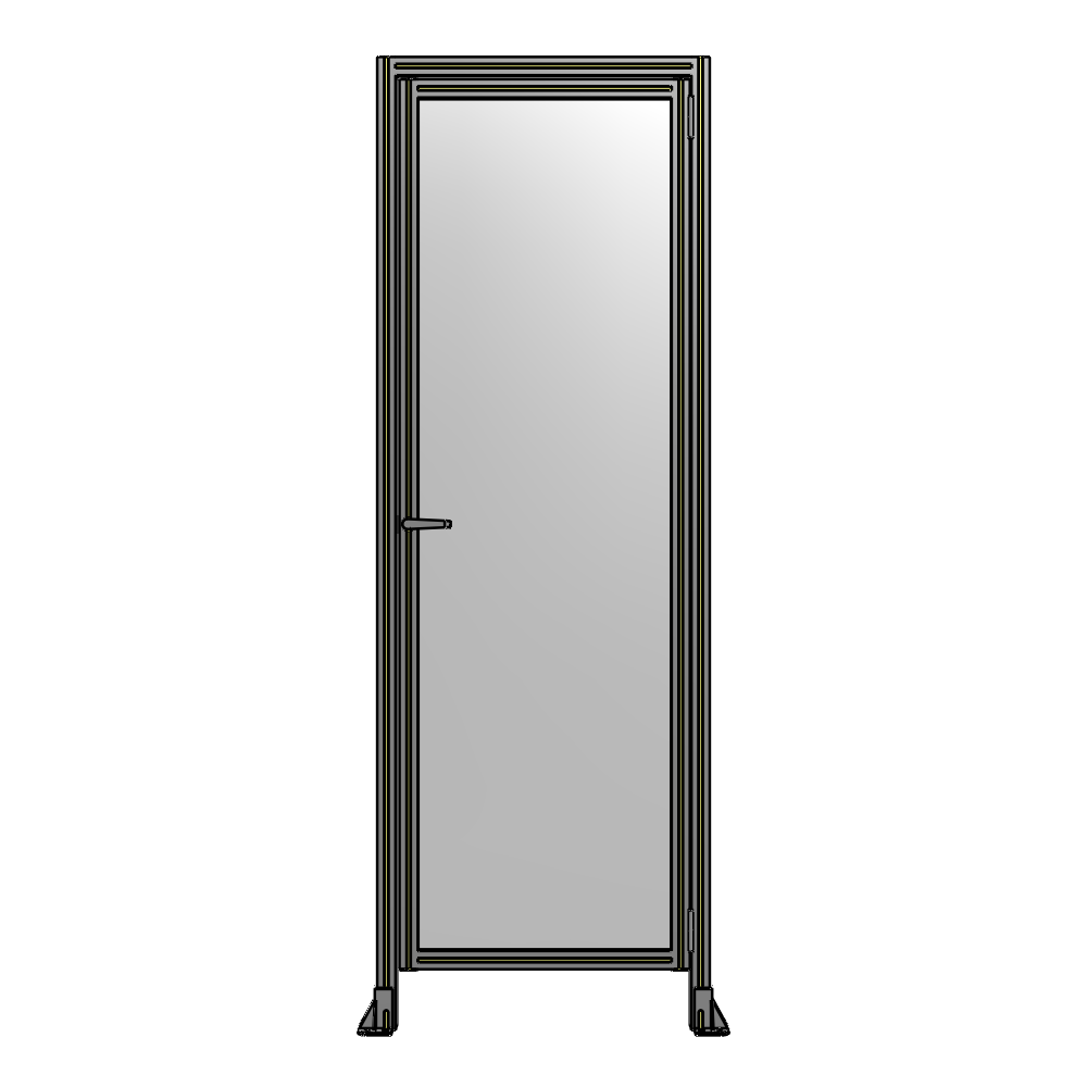 G2-2400-0820-0150-EYPTK DOOR WITH HEADER, HANDLE WITH INTERNAL EGRESS ON LEFT 2400MM X 820MM 1/4" POLYCARBONATE, AS A KIT