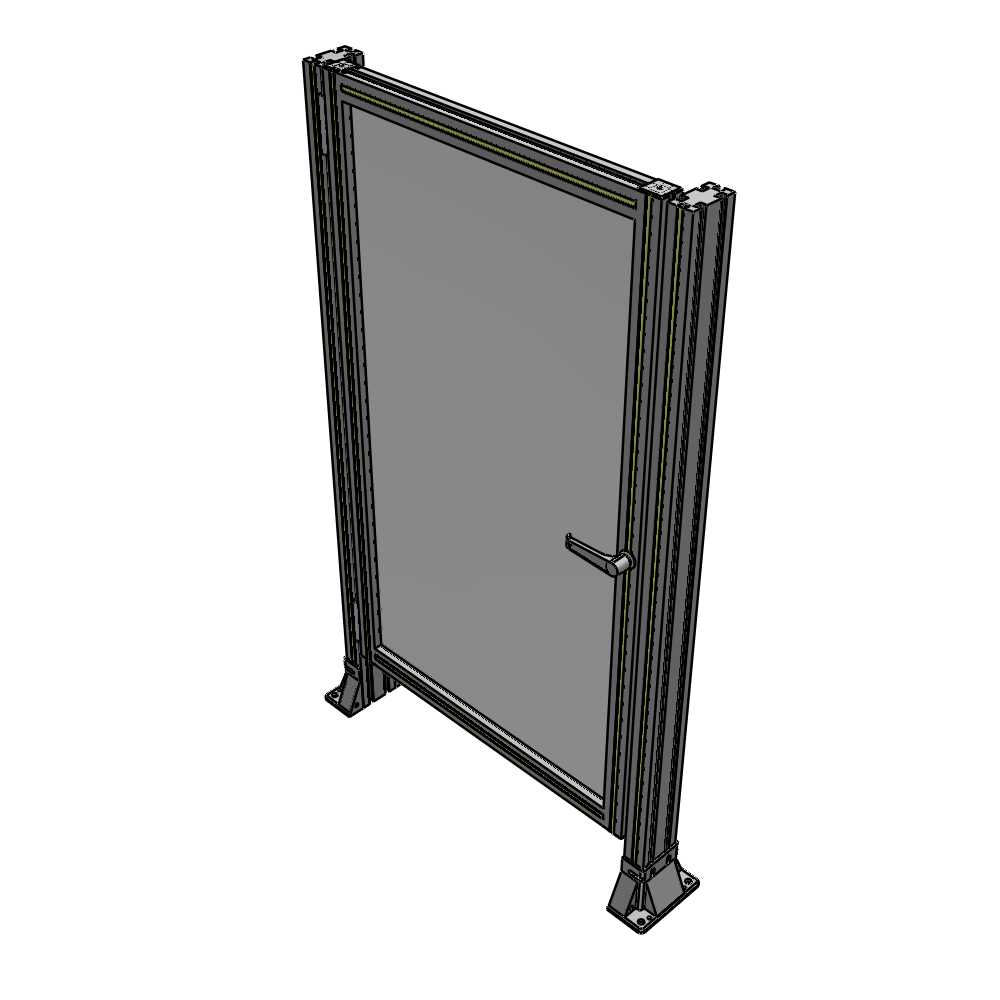 G5-1400-0820-0150-EYPTA DOOR-ROBUST FRAME, HANDLE/INTERNAL EGRESS ON RIGHT 1400MM X 820MM 1/4" POLYCARBONATE, ASSEMBLED