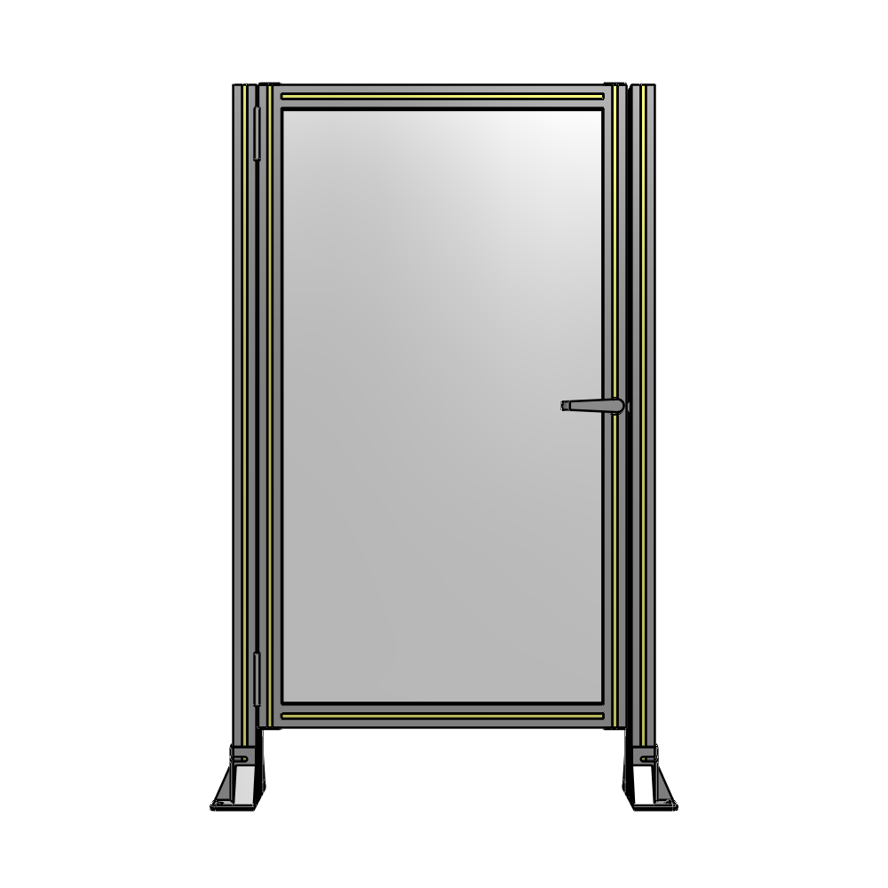 G5-1400-0820-0150-EYPTK DOOR-ROBUST FRAME, HANDLE/INTERNAL EGRESS ON RIGHT 1400MM X 820MM 1/4" POLYCARBONATE, AS A KIT