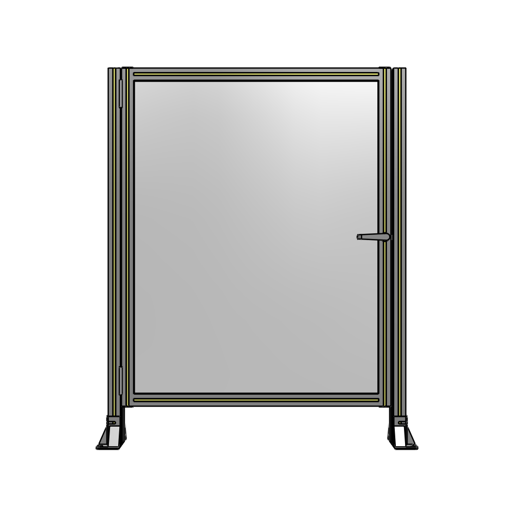 G5-1400-1100-0150-EYPTK DOOR-ROBUST FRAME, HANDLE/INTERNAL EGRESS ON RIGHT 1400MM X 1100MM 1/4" POLYCARBONATE, AS A KIT