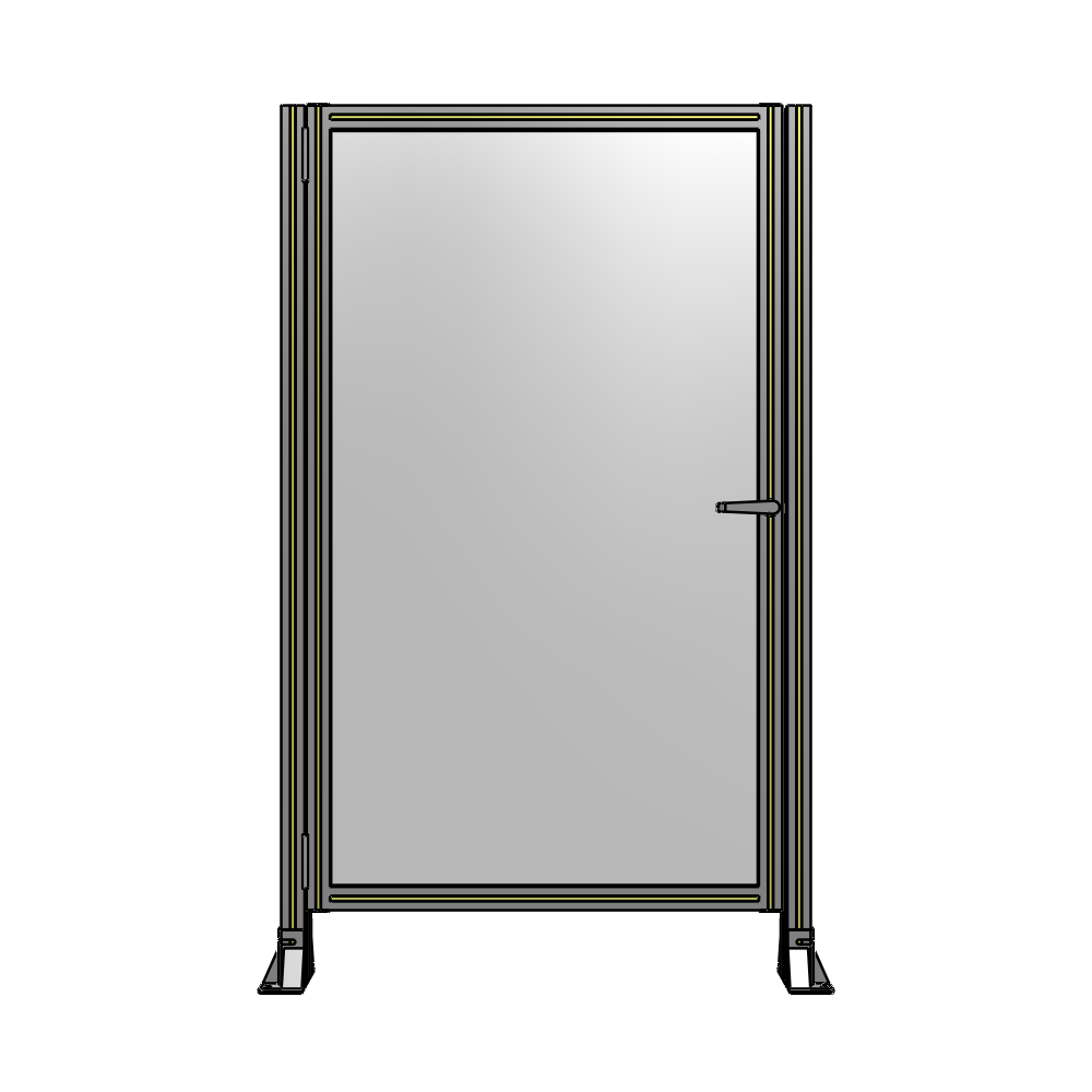 G5-1700-1020-0150-EYPTA DOOR-ROBUST FRAME, HANDLE/INTERNAL EGRESS ON RIGHT 1700MM X 1020MM 1/4" POLYCARBONATE, ASSEMBLED