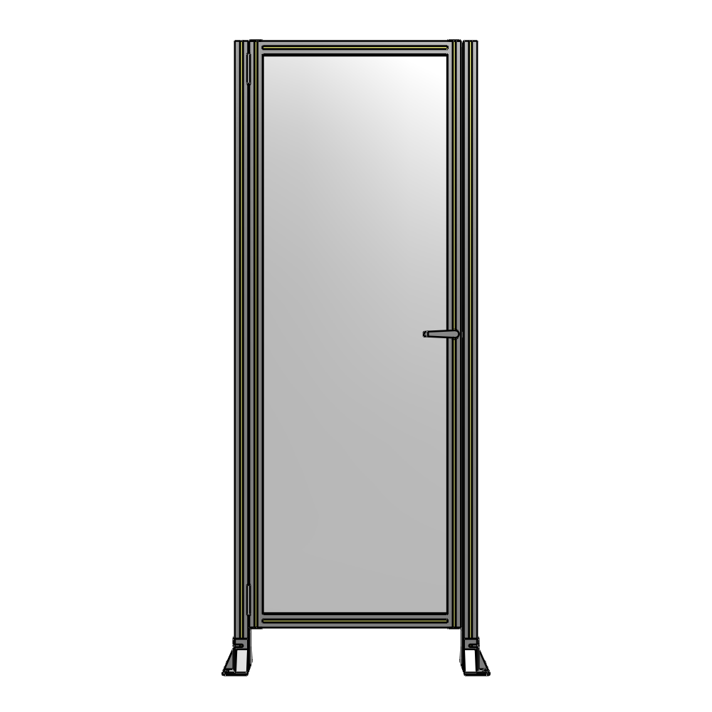 G5-2135-0820-0150-EYPTA DOOR-ROBUST FRAME, HANDLE/INTERNAL EGRESS ON RIGHT 2135MM X 820MM 1/4" POLYCARBONATE, ASSEMBLED