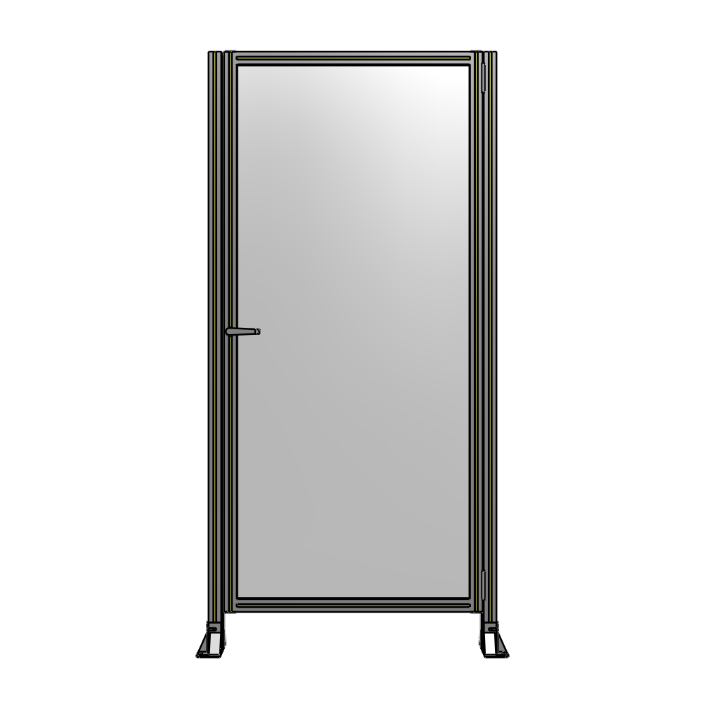 G6-2135-1020-0150-EYPTK DOOR-ROBUST FRAME, HANDLE/INTERNAL EGRESS ON LEFT 2135MM X 1020MM 1/4" POLYCARBONATE, AS A KIT