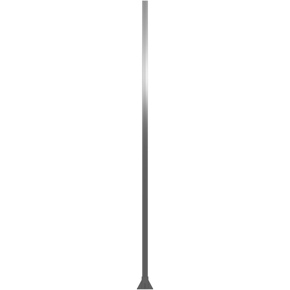 K1-2400-ZFA VERTICAL POST-4 SIDED FOOT, YELLOW INSERT, NO END CAP 45 MM X 45 MM X 2400 MM TALL, FULLY ASSEMBLED