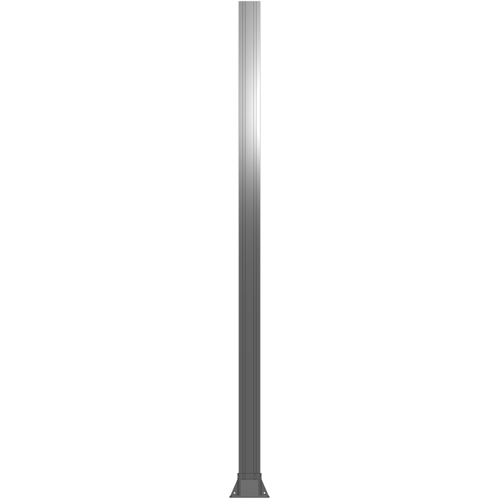 K3-2135-ZFA VERTICAL POST-4 SIDED FOOT, YELLOW INSERT, NO END CAP 90 MM X 90 MM X 2135 MM TALL, FULLY ASSEMBLED