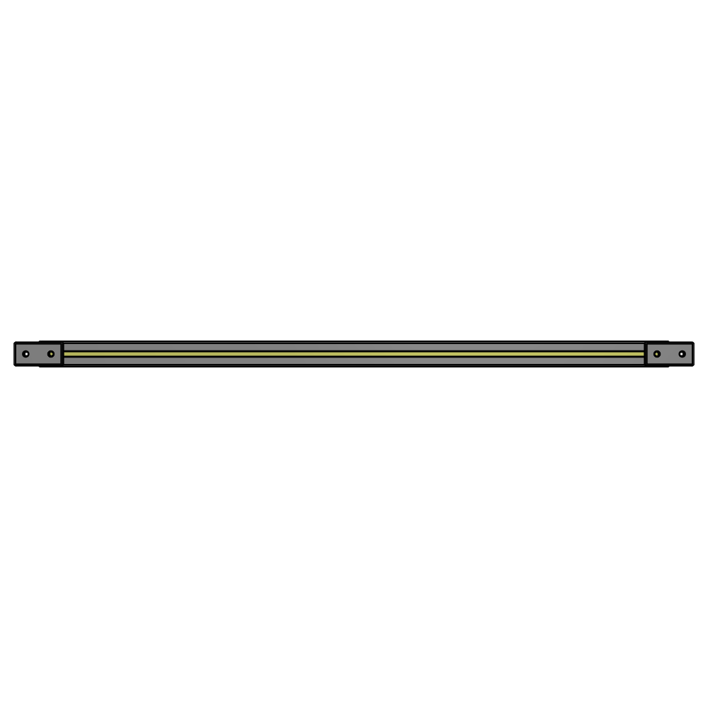 L1-1128-YTA 1128MM LONG HALF STRAP, MOUNTS HORIZONTAL ON 2400MM WIDE DOUBLE WALL SECTIONS