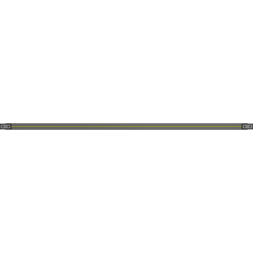 L1-1890-YTA 1890MM LONG HALF STRAP, MOUNTS VERTICALLY ON 2135MM TALL GUARD SECTIONS