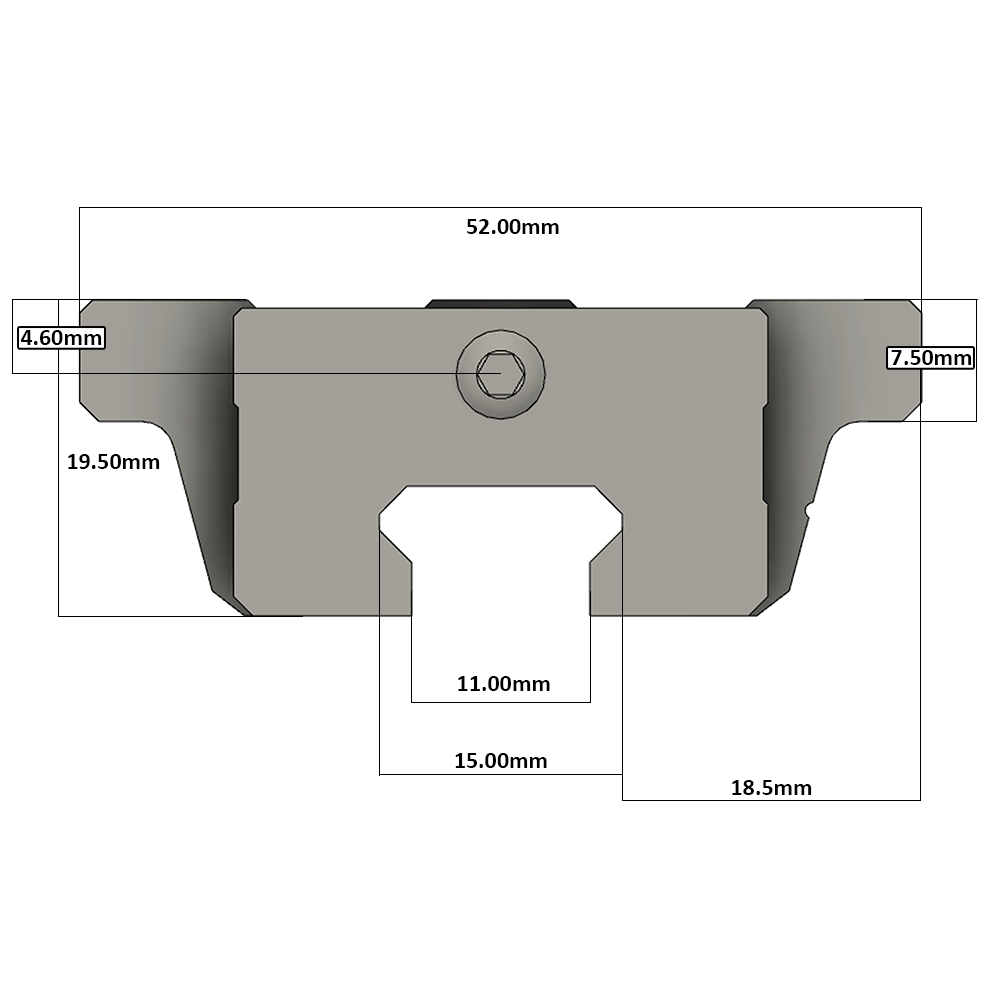 LSD15BK-F2N-N-D-M4 AIRTAC LOW PROFILE RAIL BEARING LSD 15MM SERIES, NORMAL ACCURACY WITH NO PRELOAD (D) STANDARD, BOTTOM MOUNTING FLANGE - NORMAL BODY