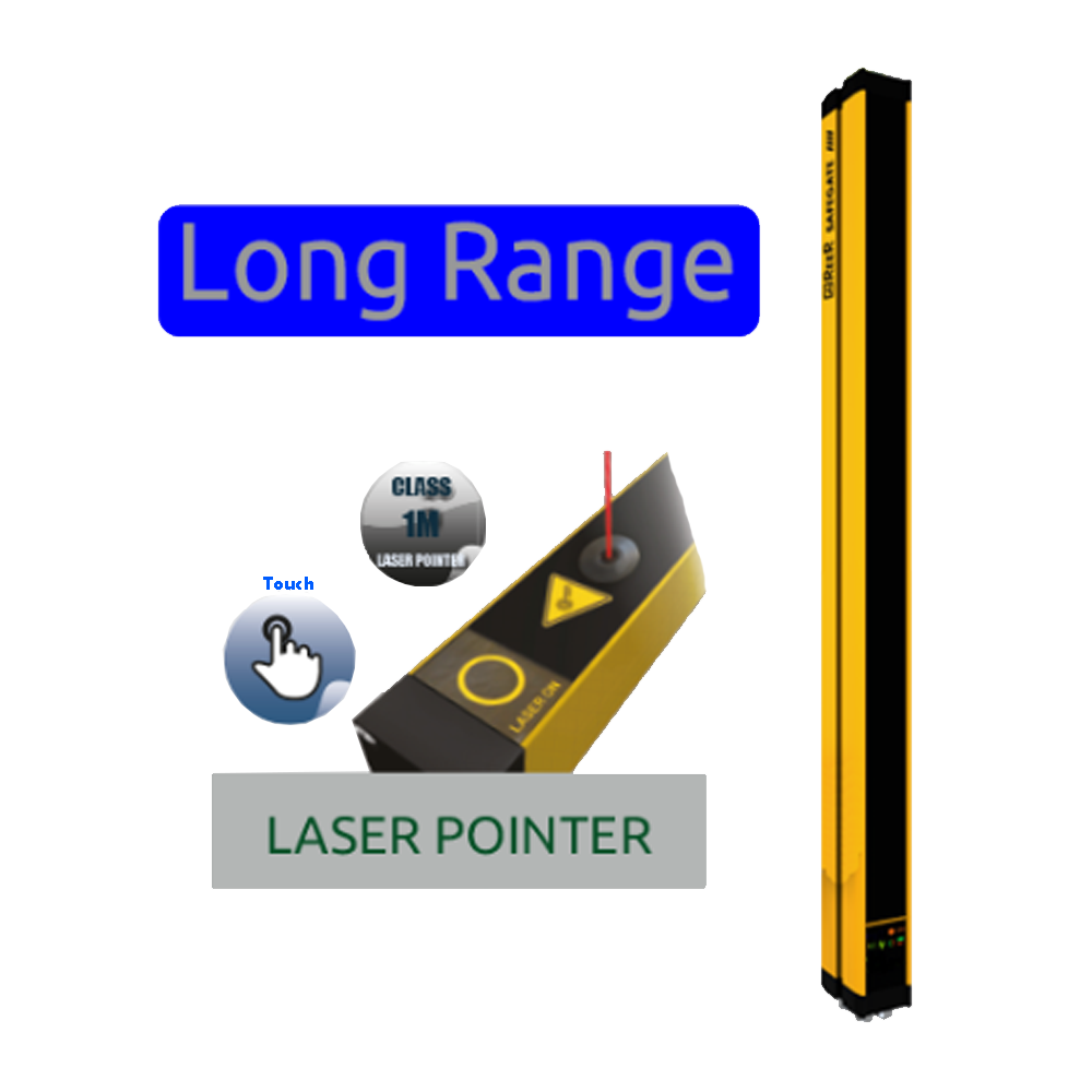 1390033 REER ACCESS GRID, A/M RESET, NO MUTING, XL RANGE, LASER POINTER, CAT4, CONTROL H:556MM(S 2B LR ILP)