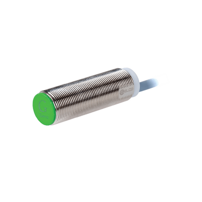 FI8-G18-OA41L ELCO THREADED CYLINDRICAL INDUCTIVE SENSOR M18, SWITCHING DISTANCE 8 MM, FLUSH, IP68, -30 TO 85 DEG C, 2-WIRE AC/DC, CABLE 2 M